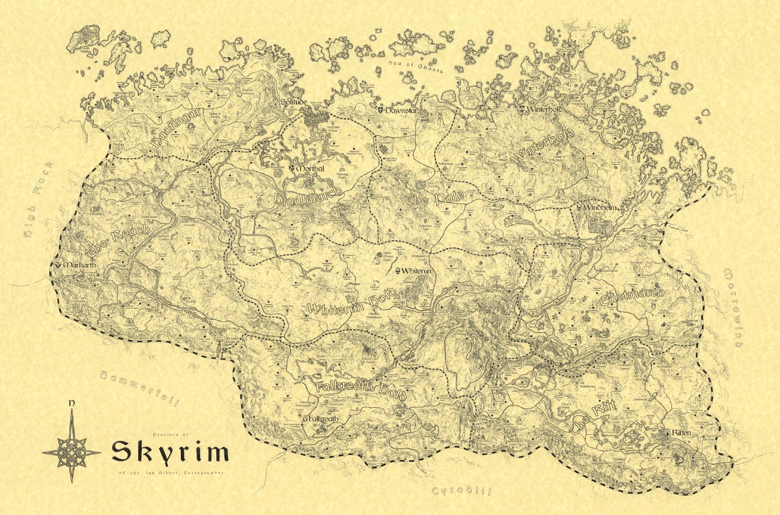 Map of Skyrim